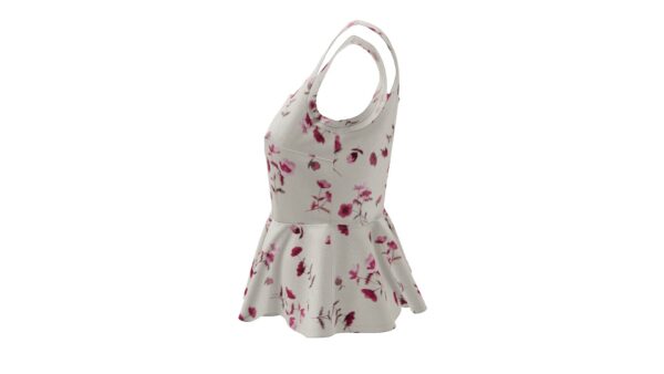 Printed Peplum Top - Image 3