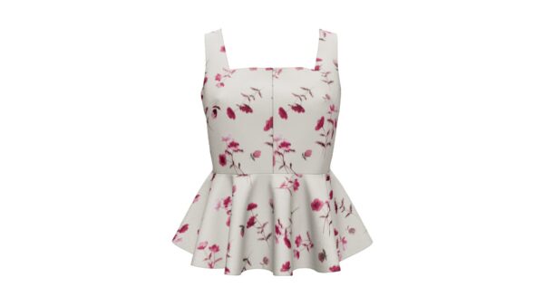 Printed Peplum Top