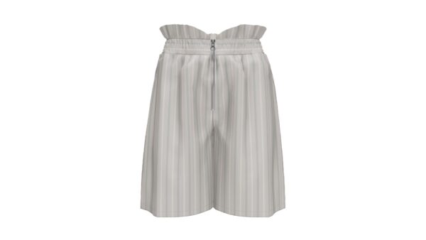 Striped Zip-Up Shorts