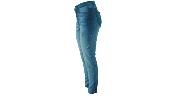 Floral Denim Jeans - Image 3