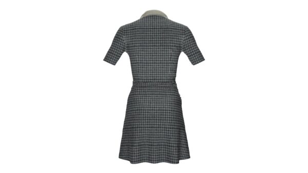 Check Polo Neck Dress - Image 3