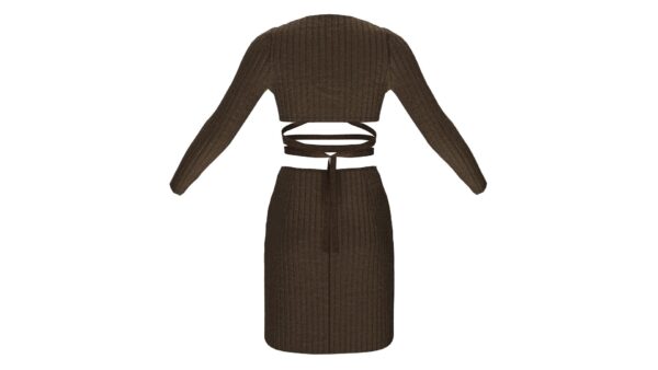 Wrap Tie Waist Dress - Image 5