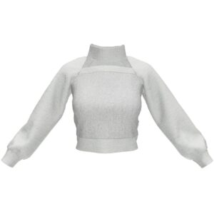 Off-shoulder Chest Sweater