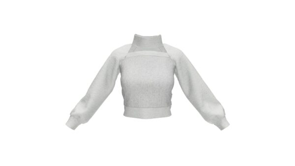 Off-shoulder Chest Sweater