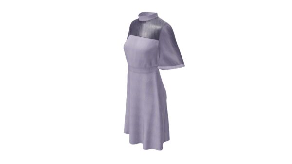 Mesh Blocking Dress - Image 4