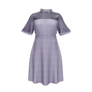 Mesh Blocking Dress