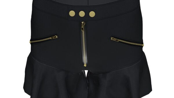 PU Peplum Shorts - Image 2