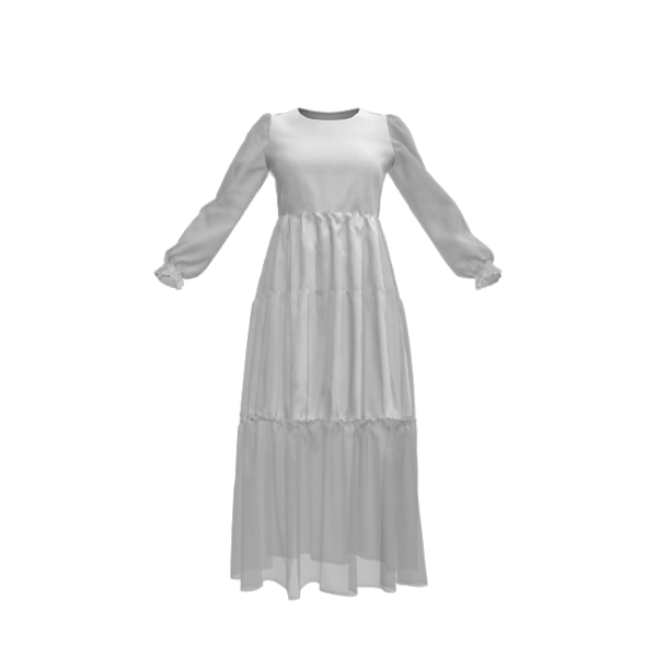 Semi-Transparent Chiffon Dress
