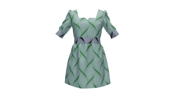 Heart Neck Short Dress