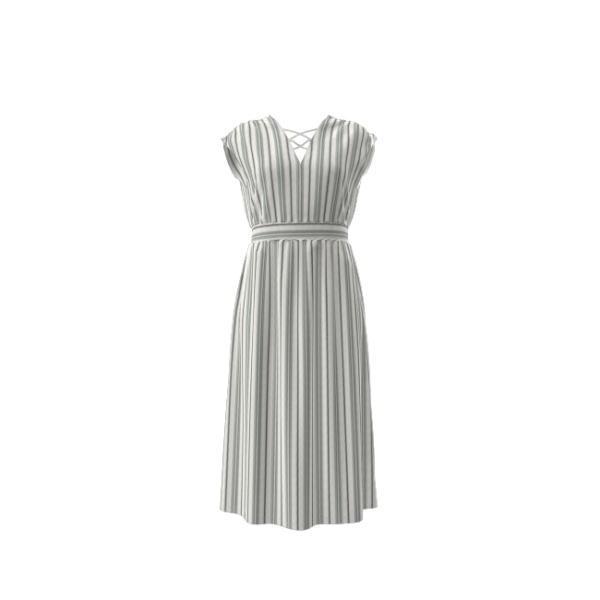 Stripe Sleeveless Dress - Image 2