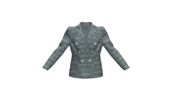 Double-Breasted Tweed Blazer