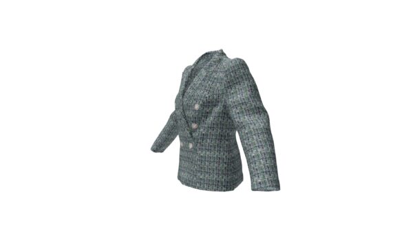 Double-Breasted Tweed Blazer - Image 4