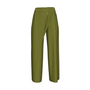 Long Wide Pareo Cross Over Woven Trousers