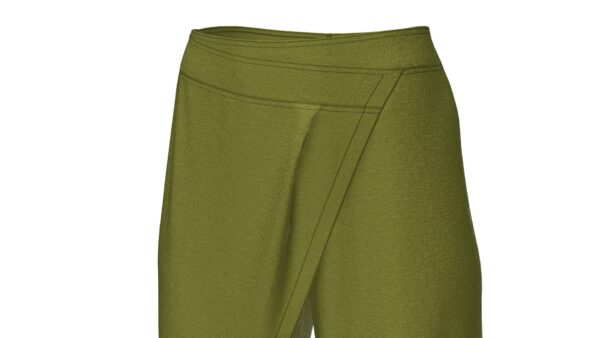 Long Wide Pareo Cross Over Woven Trousers - Image 2